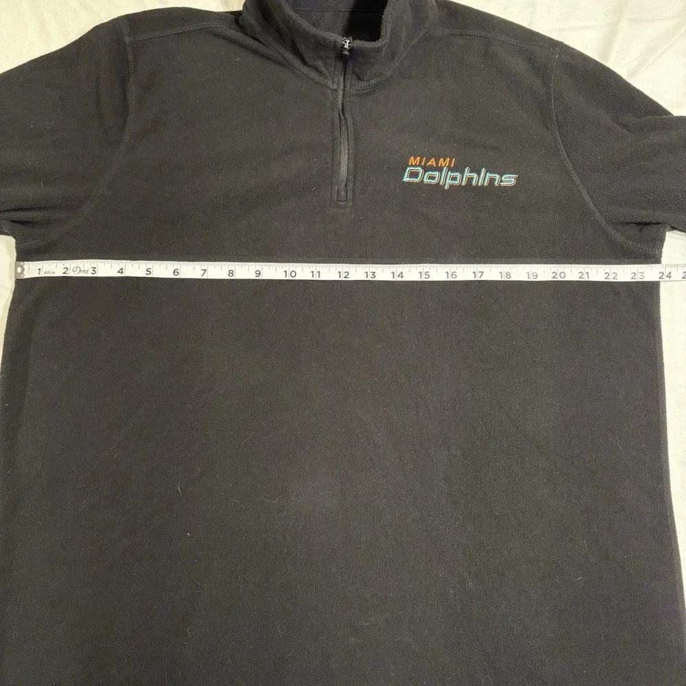NFL x Darius Rucker Miami Dolphins 1/4 Zip‎ Fleece Pullover Mens Large Black